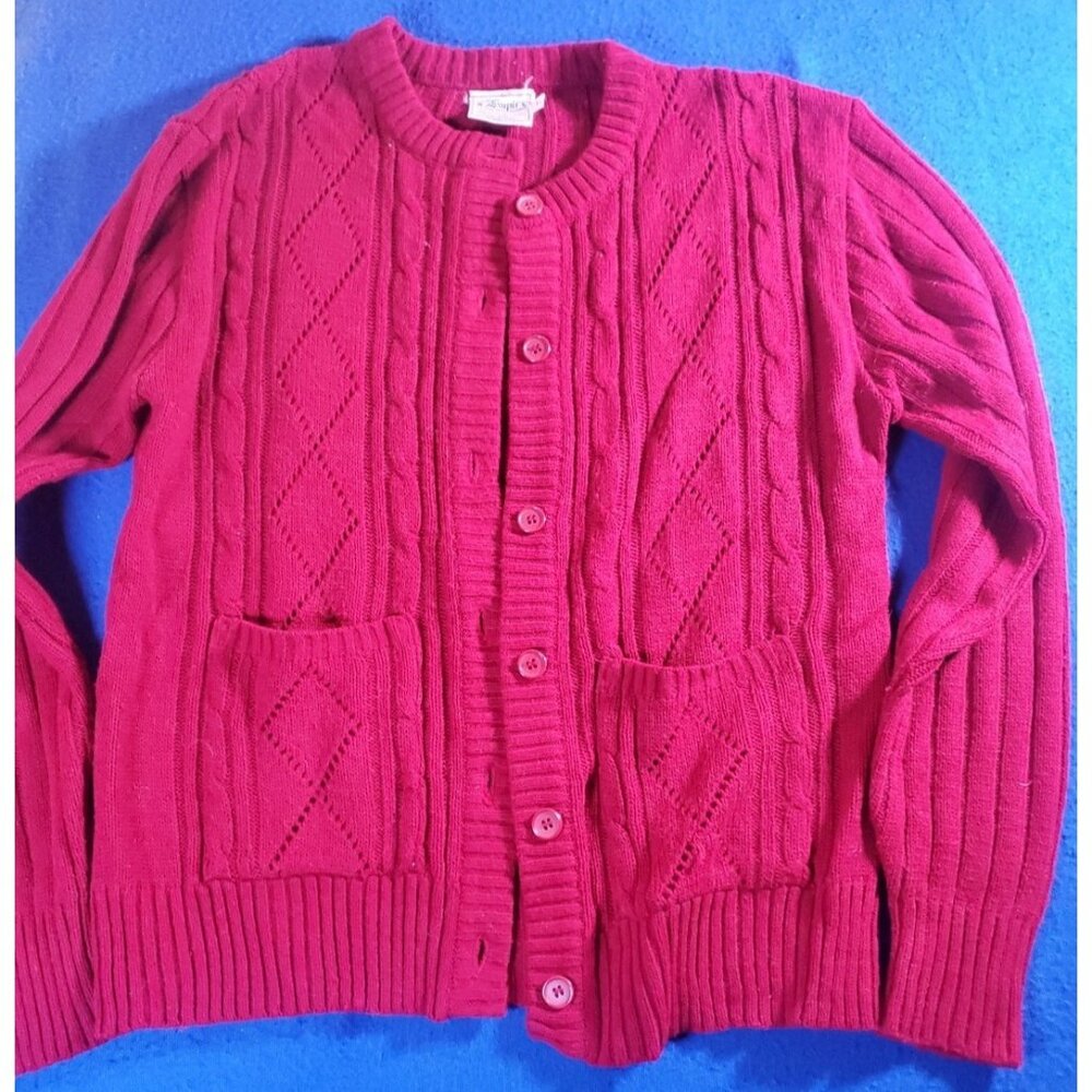 Empire Knit Wear Vintage Sweater Women's Size Large Cardigan